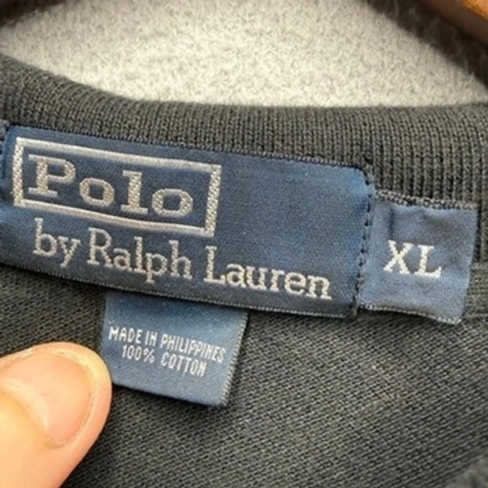 Polo Ralph Lauren Polo Shirt Long Sleeve Classic XL Black Red Pony Logo Cotton